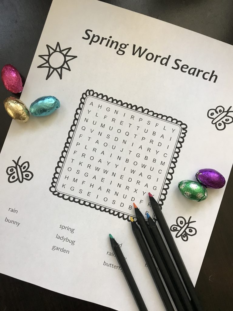 Free Spring Wordsearch