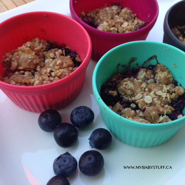 Apple Blueberry Crumble in Ramekins - My Family Stuff