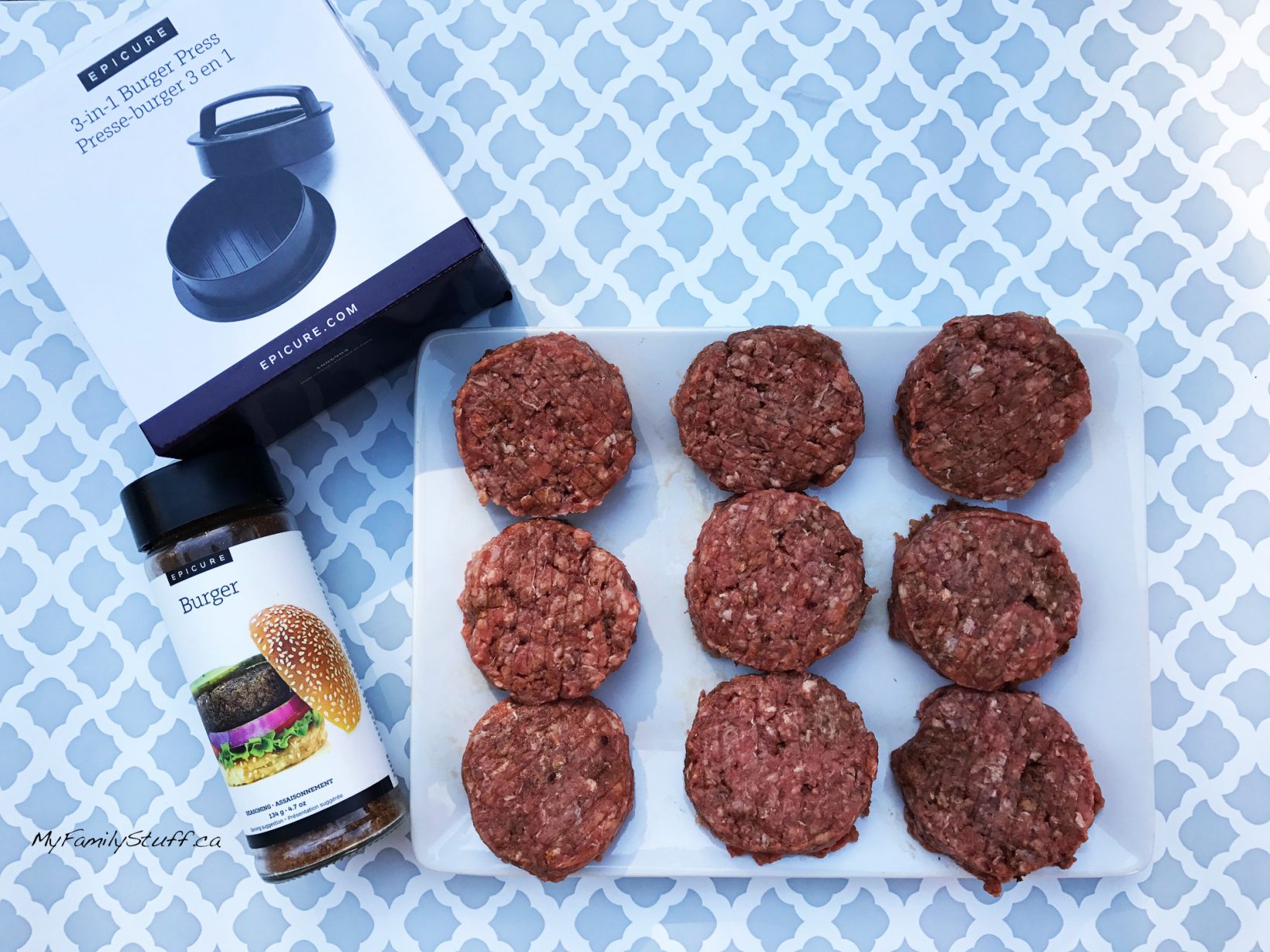 Summer Sliders with Epicure Seasonings My Family Stuff