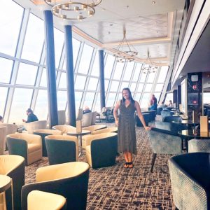 Norwegian Joy Observation Lounge views