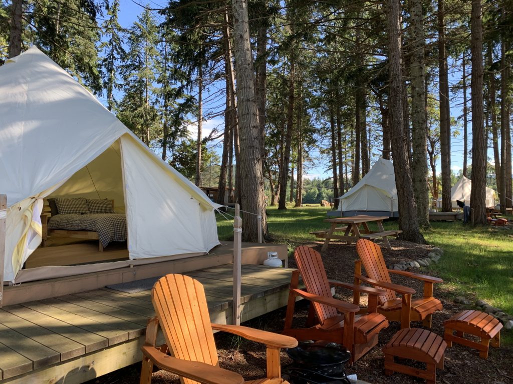 glamping at fossil beach farm