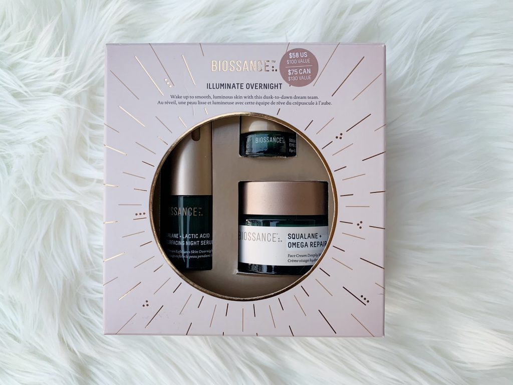 Biossance Illuminate Overnight gift set