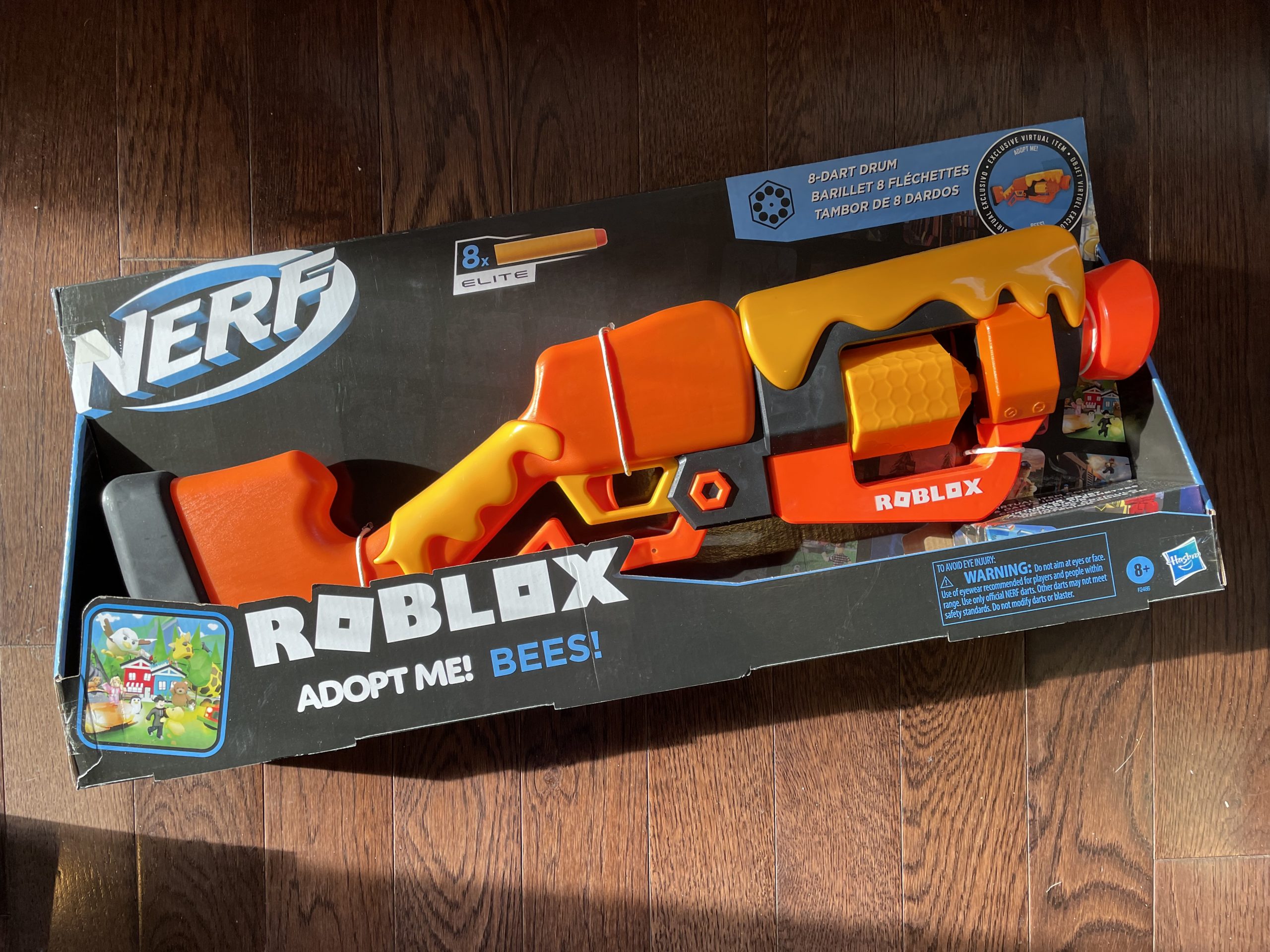 NEW NERF Roblox Adopt Me BEES! Dart Blaster Gun 8-Dart Drum 8x